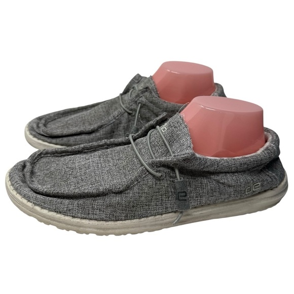 Hey‎ Dude Men’s size 12 Wally Linen Iron gray Casual slip on shoes - Picture 5 of 8